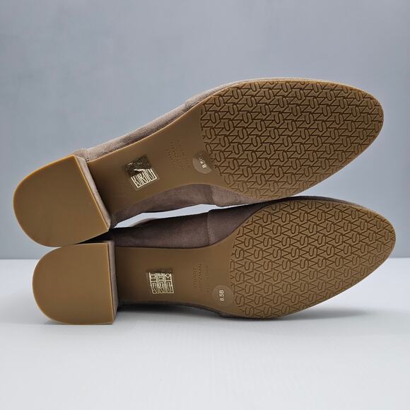 NEW Stuart Weitzman Grace Sock Ankle Bootie Womens 8.5 Cashmere Suede Block Heel - Picture 12 of 14